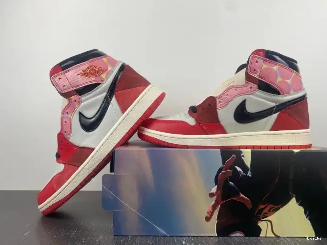 Cheap TBK Jordan High 1 Spider-Verse DV1748-601 Spider-Man OG Across the 0525